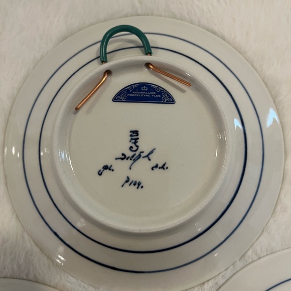 Vintage royal delft set of 3 with certificate - Picture 8 of 11